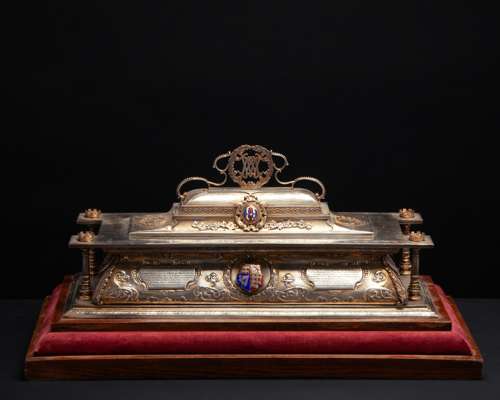 Rare silver-gilt and enamel casket presented to J.J.Bentley, from The Football League in 1909