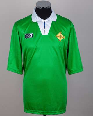 Keith Rowland green No.3 Northern Ireland v. Canada short-sleeved shirt, 1995