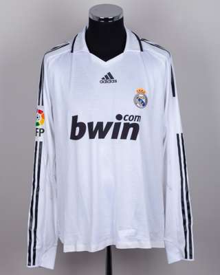 Guti white No.14 Real Madrid long-sleeved shirt, 2008