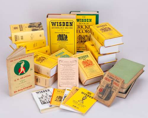 Collection of Wisden Cricketers' Almanack 1896, 1920, 1947-2024 and other cricketing books