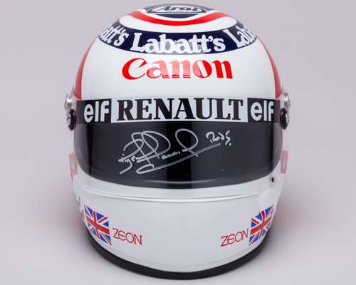 Nigel Mansell Signed 1992 Williams Renault Full Size Replica Helmet