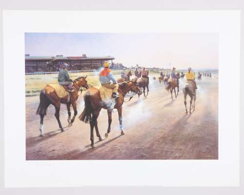 Five limited edition horse racing prints