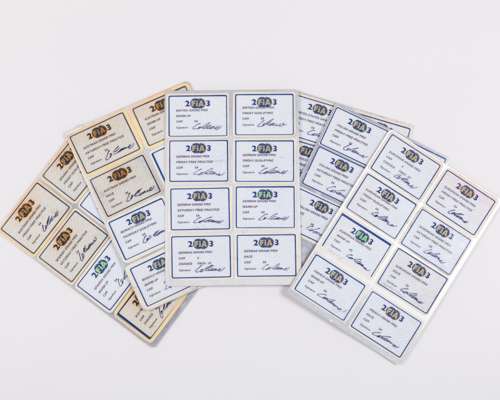 Williams F1 Team 2003 Scrutineering Car Tags