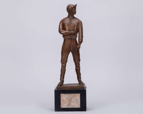 Lester Awards Jockey of the Year (tied) figurine presented to Pat Eddery