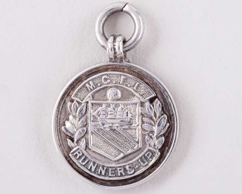A silver Manchester City runners-up medal