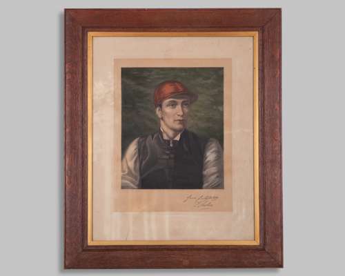 Rosa Corder (British, 1853-1893) print of the jockey Fred Archer