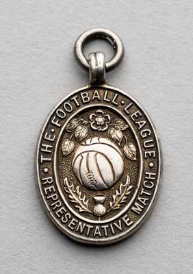 Football League representative medal for the match v Glasgow F.A., played at Hampden Park, 17th May 1977,
 in silver, inscribed with full match detail