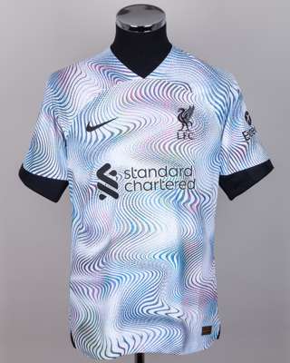 Diogo Jota white multi-coloured No.20 Liverpool short-sleeved shirt