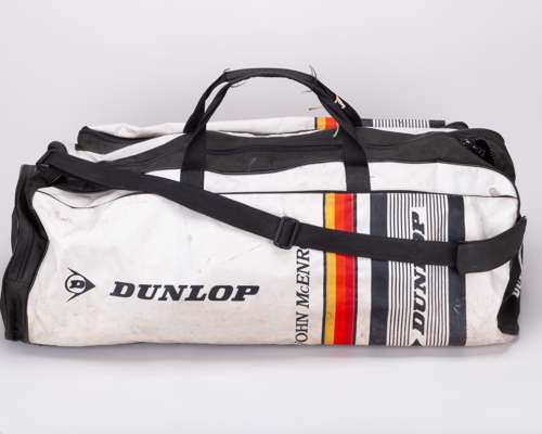 John McEnroe large white Dunlop equipment duffle bag