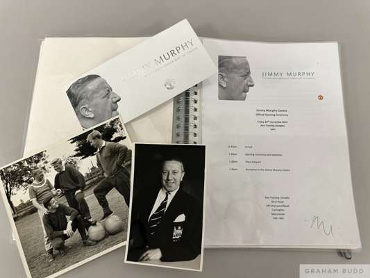 Photographs and ephemera relating to Manchester United coach Jimmy Murphy,
 b&w press photographs (one bearing signature to the reverse), signed Chris