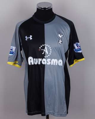 Gareth Bale black and grey No.11 Tottenham Hotspur short-sleeved shirt, 2012-13