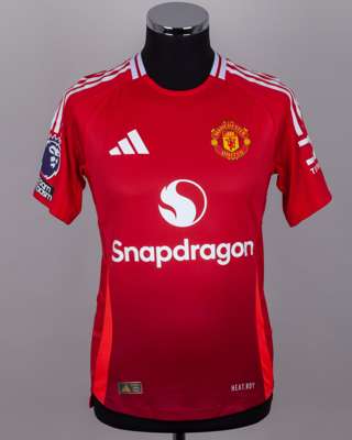 Amad Diallo red No.16 Manchester United short-sleeved shirt, 2024-25