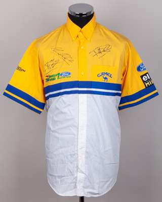 1993 Benetton Formula 1 Team Signed Team Shirt