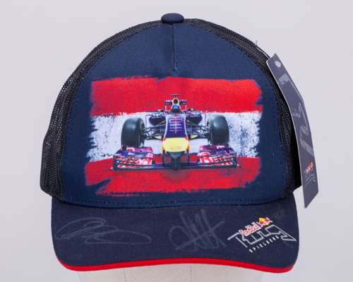 Sebastian Vettel & Daniel Ricciardo Signed Red Bull Racing Cap - New