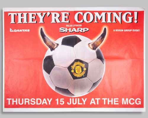 A Manchester United large tour poster
