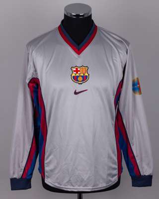 Simao grey No.20 Barcelona v. Liverpool long-sleeved shirt, 2001