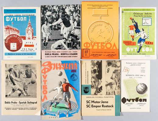 Selection of overseas programmes from mainly 1950s-60s, 
 include Eastern European, Russia, Ukraine, East German, Lithuania, (59), Anderlecht v Real M