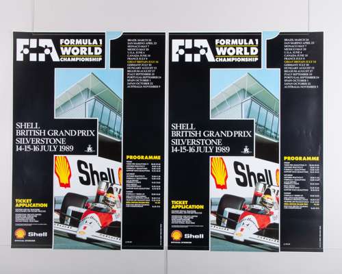 Pair of 1989 British Grand Prix Posters