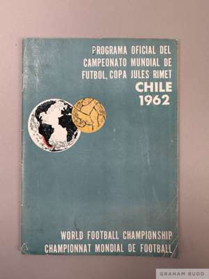 An Official programme for the 1962 World Cup Finals in Chile 

 fair condition, slight creasing to cover bottom right with blue pen annotations on inn