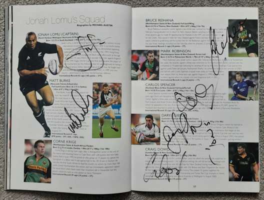 Rugby Union signed programme, Emirates Airline London Sevens Twickenham, 4th & 5th June 2005 plus The Nobok Challenge Johnson XV v Lomu XV Twickenham 
