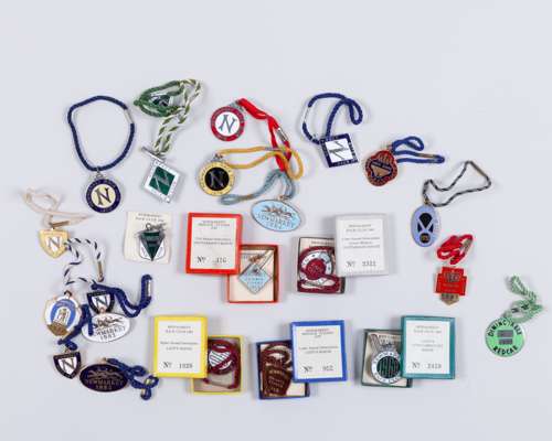 Collection of Newmarket and other racecourses members' badges