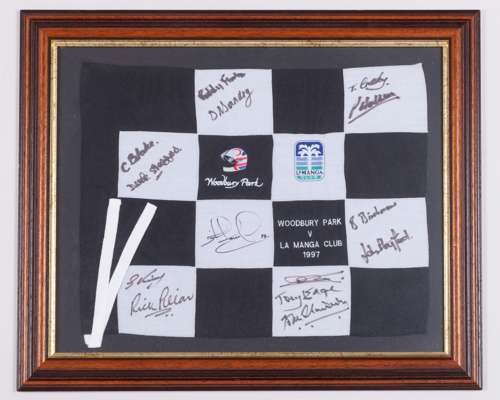 1997 Woodbury Park VS LA Manga Club Signed Framed Display