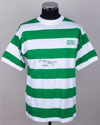 Billy McNeill green and white Celtic 1967 European Cup Final replica short-sleeved shirt