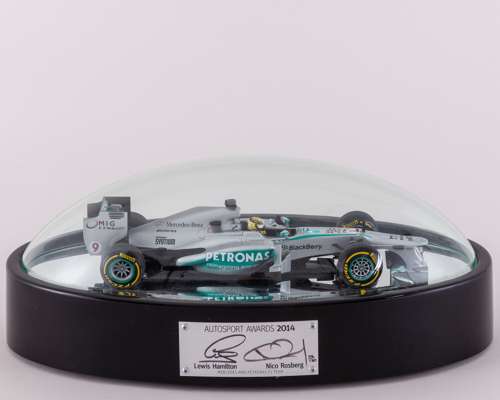 Lewis Hamilton & Nico Rosberg Signed 2014 Autosport Awards Limited Edition Display