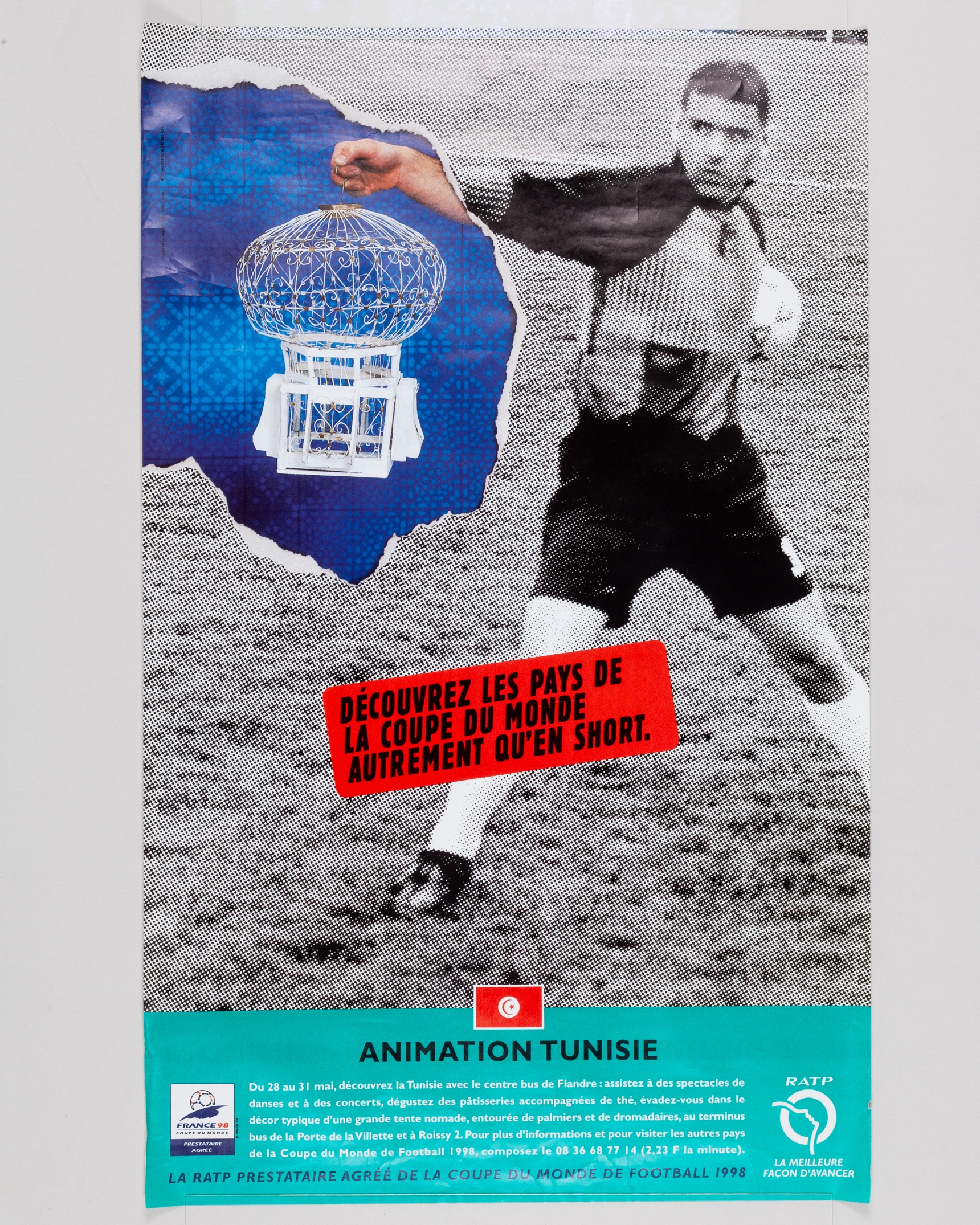 Five various large World Cup France '98 double-sided advertising