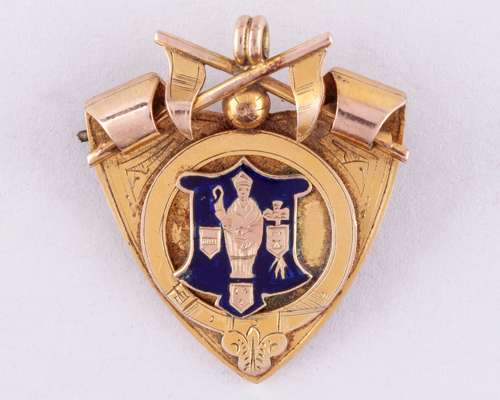 Eddie McBain 9ct gold and enamel Paisley Charity Cup winners medal, 1896