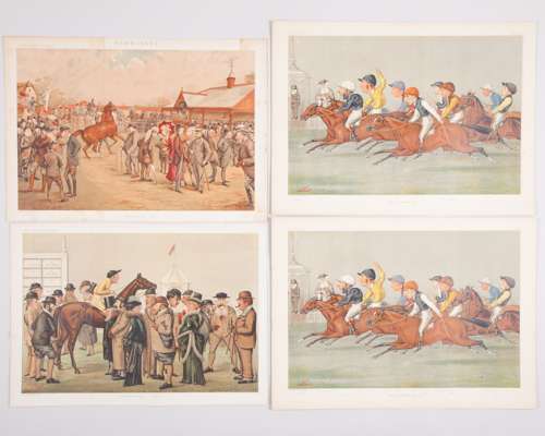 Four Vanity Fair double size horse racing prints