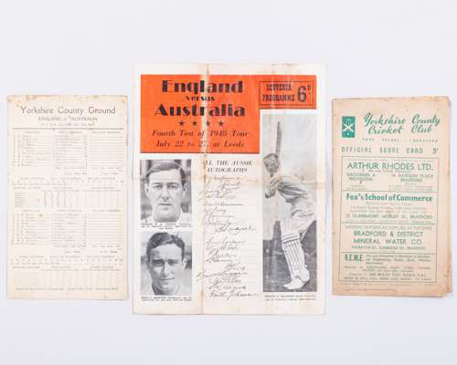 England v. Australia test match programme, 22 to 27 July at Leeds