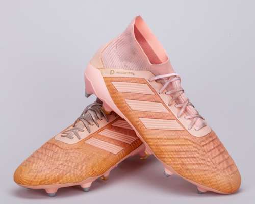 Marc-Andre Ter Stegen pink Adidas Predator match worn football boots, September 2018