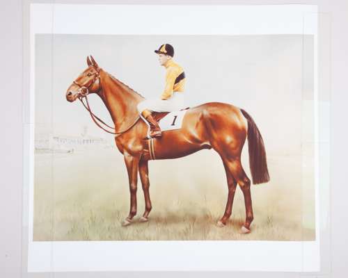 Two prints featuring the racehorse Arkle
