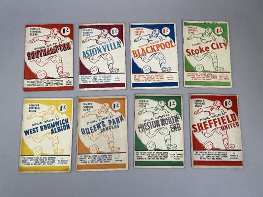 Collection of famous football clubs 1947 Official histories booklets, produced by Newservice,
 include Sheffield United (signed by author), Preston No