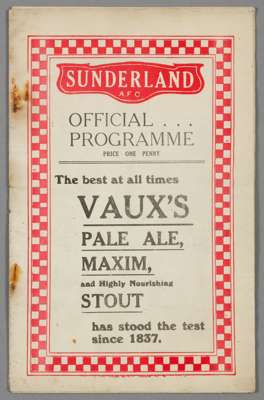 Sunderland v WBA programme 2nd January 1933,
 F.L. Division One