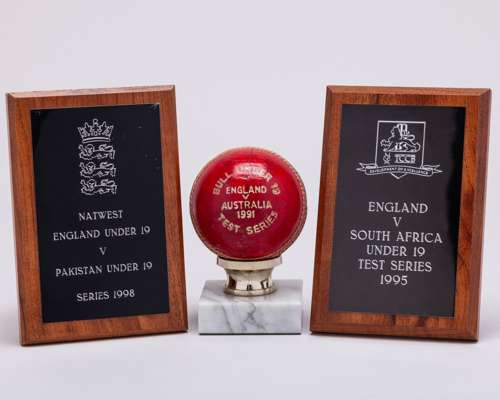 Dickie Bird England v. Australia 1991 under-19 Test series cricket ball