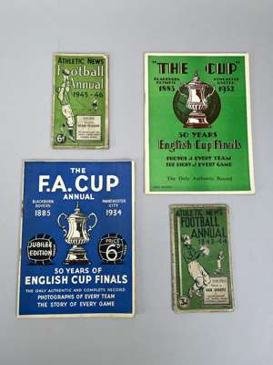FA Cup annual 'The Cup' gives details of winners 1883-1932, 
 50 years with second edition 1885-1934 50th year of FA Cup Jubilee edition, sold with At