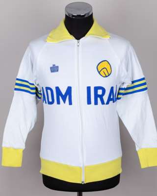 Paul Reaney white, yellow and blue Leeds United tracksuit top, 1973-74