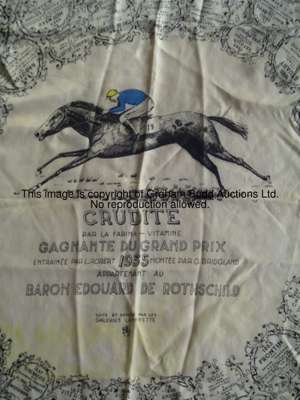 A rare silk scarf commemorating the Grand Prix de Paris in 1935