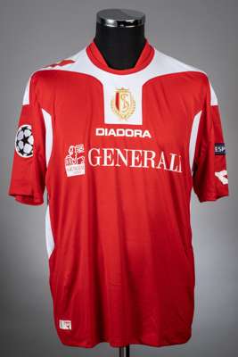 Milan Jovanovic red Standard Liege no.23 Home jersey from the Champions league game v Arsenal at the Maurice Dufrasne Stadium on 5/9/09,
 Player issue