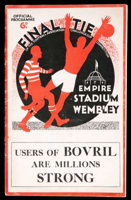 F.A. Cup Final programme Manchester City v Portsmouth 28th April 1934, staples removed, good condition