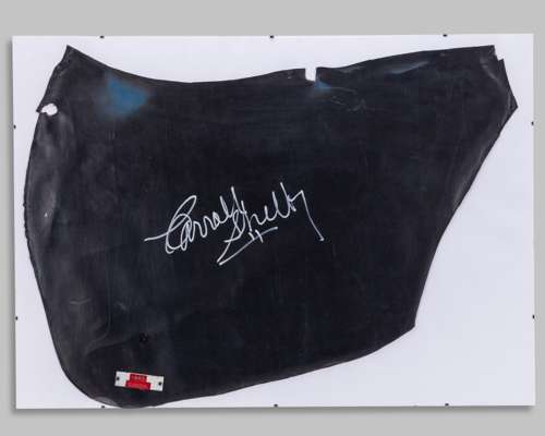 1965 AC Cobra Leather Door Panel Signed by Carroll Shelby