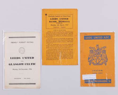 Leeds United v. Tottenham Hotspur postponed match programme, 1956