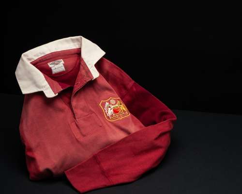 Billy Dale maroon and white Manchester City F.A.Cup final match worn long-sleeved, 1934
