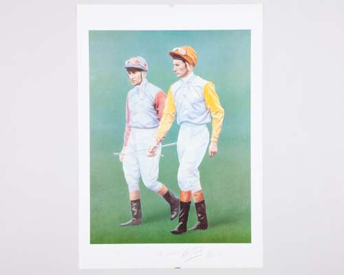 Lester Piggott signed print
