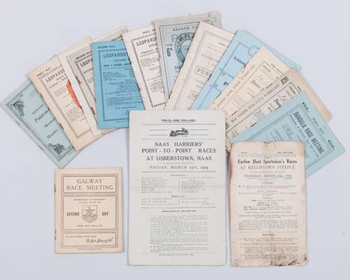 16 Irish racecards from the 1920s and 1930s
