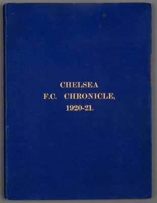 Bound volume of Chelsea home programmes season 1920-21,
 comprising first team (Football League Div 1) and reserves (London Football Combination), the