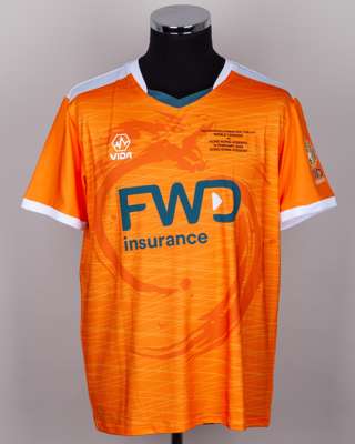Rivaldo orange and white No.11 World Legends v. Hong Kong Legends short-sleeved shirt, 2024