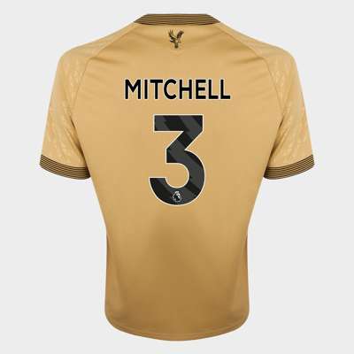 Tyrick Mitchell No.3 Crystal Palace v. Brighton (Away) match worn shirt